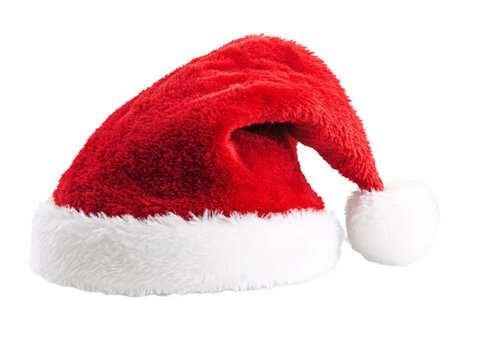 a red and white santa hat