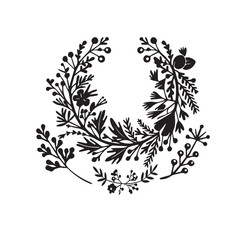 black and white floral background