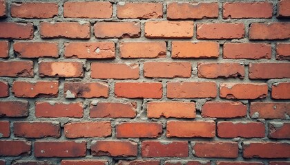 Red brick wall texture with rough mortar joints