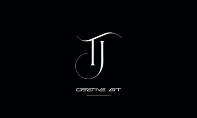 JT, TJ, J, T abstract letters logo monogram