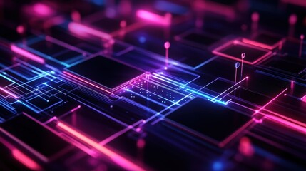 Obraz premium Futuristic Circuit Board with Intricate Electric Details