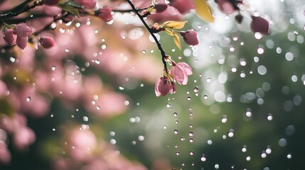 Raindrops on Cherry Blossoms