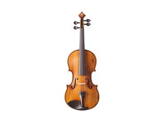 Fototapeta premium Violin, wooden instrument on a white isolated background, Transparent Background.