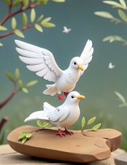 Obraz premium seagull on the wall,seagull on the roof,white dove with leaves,white tailed eagle,white tailed hawk,white headed gull,white dove in the green,white dove on a tree,white dove flying in the sky,dove in 