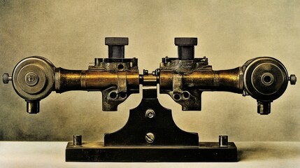 Intricate Industrial Artifact: Vintage Mechanical Device on Display