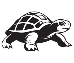 Fototapeta premium Tortoise icon silhouette, Turtle coloring page, Sea turtle illustration vector