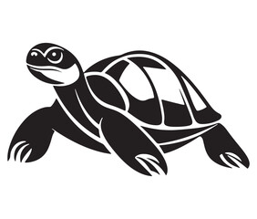 Tortoise icon silhouette, Turtle coloring page, Sea turtle illustration vector