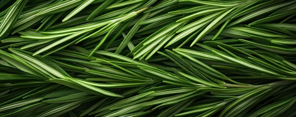 Close-up of rosemary needles with fine texture and rich green color, Rosemary needles with green color macro, Herbal and fresh