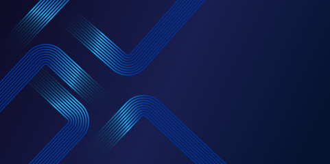 Futuristic abstract background. Modern shiny blue geometric lines pattern. dark blue gradient line triangle background for presentation banner, cover, web poster with dynamic vector illustration.	