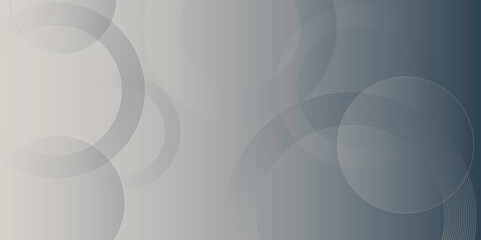 Minimal geometric white and blue circle background with golden line. modern transparency circle presentation background. Light circles template design. Object web design. Minimal poster simple Vector.