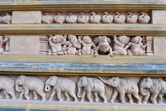 Buddhist Stone Carvings at Kelaniya Raja Maha Vihara in Sri Lanka