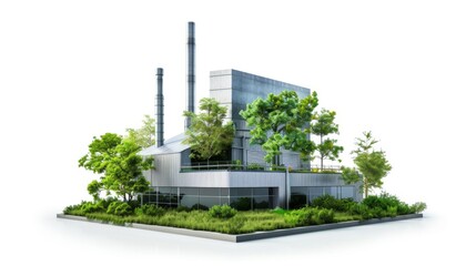 Obraz premium Green Factory: Sustainable Architecture and Industrial Design
