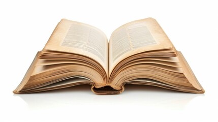 Vintage Open Book with Aged Pages - Knowledge and Literature