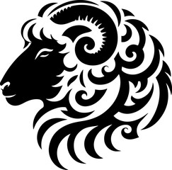 Sheep Vector Art illustration with a white background