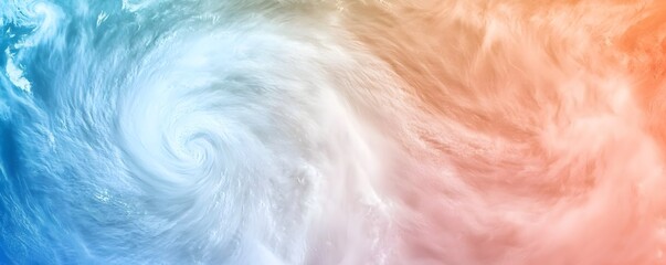 Fototapeta na wymiar Satellite Imagery of Temperature Gradient Tracking Cyclone Paths - Visualizing Surface Temperature Shifts with Remote Sensing Technology