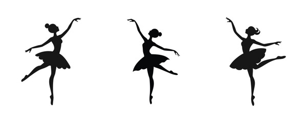 Ballet Silhouette Set Vector Design
