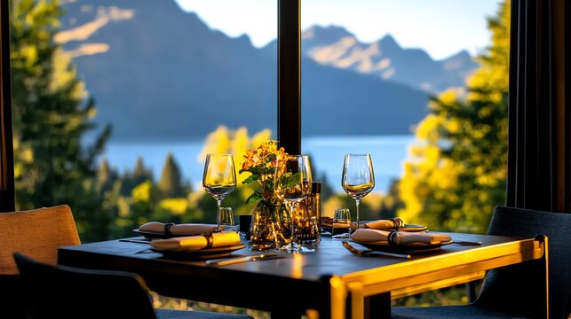 Lamb rack with mint, Queenstown lake view