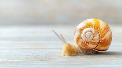 Close-up of a snail shell, showcasing the spiral pattern and natural texture in detail, Snail shell spiral texture macro, Earthy and detailed
