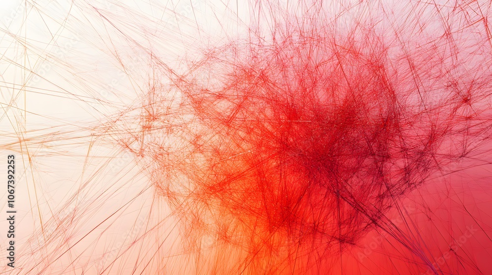 Poster Visualization of a fearless AI network, with lines and nodes creating bold, concentric patterns, symbolizing unshakeable structure and processing, 4k resolution