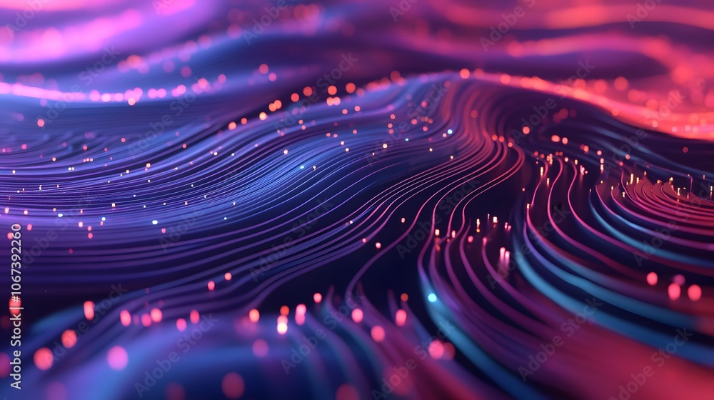 Poster Visualization of a fearless AI network, with lines and nodes creating bold, concentric patterns, symbolizing unshakeable structure and processing, 4k resolution