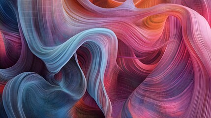 Fototapeta premium Conceptual art of a fearless AI system as intertwining digital lines, representing robust and adaptable decision-making, 4k resolution