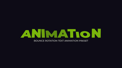 Pop Up Bounce Rotation Text Animation Preset