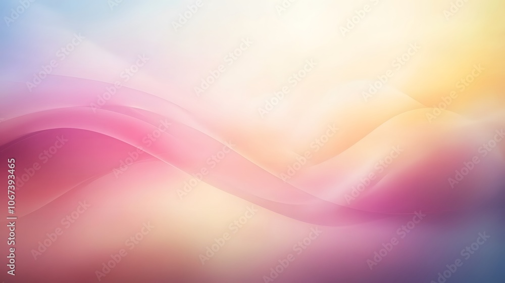 Poster friendly abstract background featuring soft pastels and rounded shapes, giving a welcoming and gentl