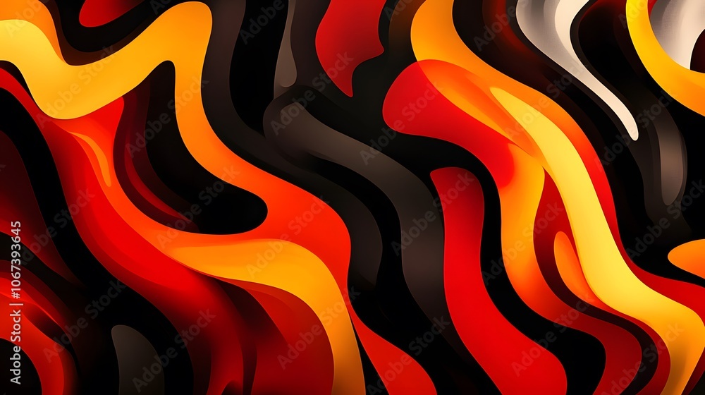 Aufkleber lively abstract design with bold patterns and contrasting colors, full of energy and a hint of humor