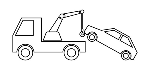 auto pomoc drogowa - holowanie samochodu ikona © robert6666