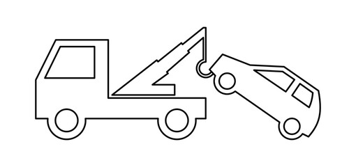 auto pomoc drogowa - holowanie samochodu ikona © robert6666