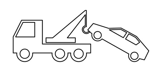 auto pomoc drogowa - holowanie samochodu ikona © robert6666