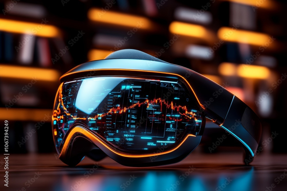 Poster A high-tech workspace with AI-driven assistants, virtual screens, and advanced communication systems for futuristic business operations