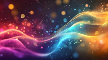 Fototapeta premium Vibrant abstract background with colorful waves and dots, exuding a playful and humorous tone, 4k resolution