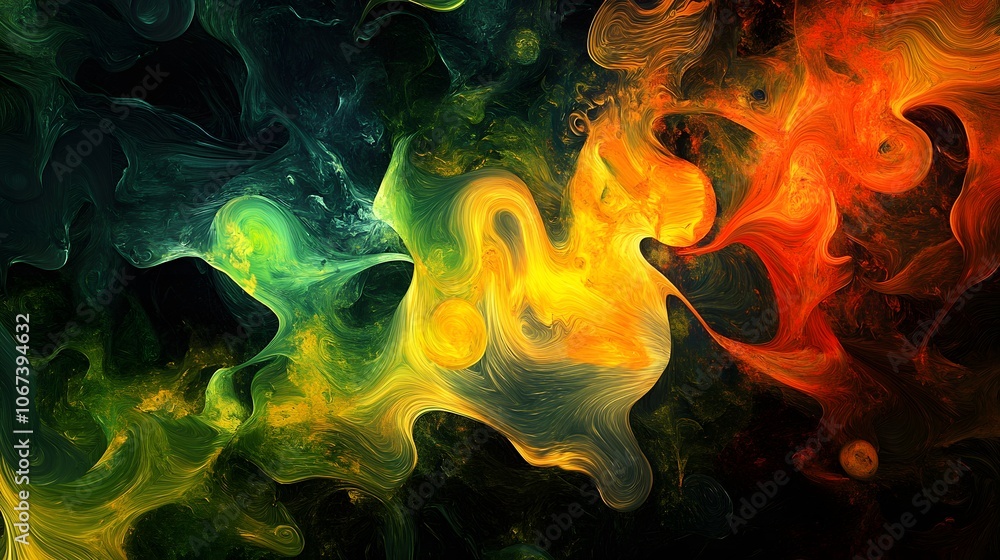 Poster Abstract background with energetic shapes and contrasting colors, capturing a sense of fun and vibrancy, 4k resolution