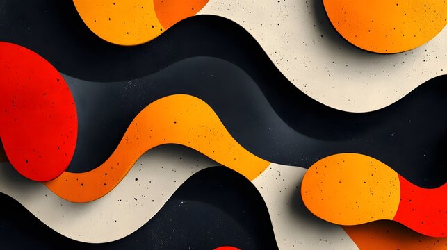 Cheerful abstract background with rounded shapes and bright colors, making the design feel friendly and approachable, 4k resolution