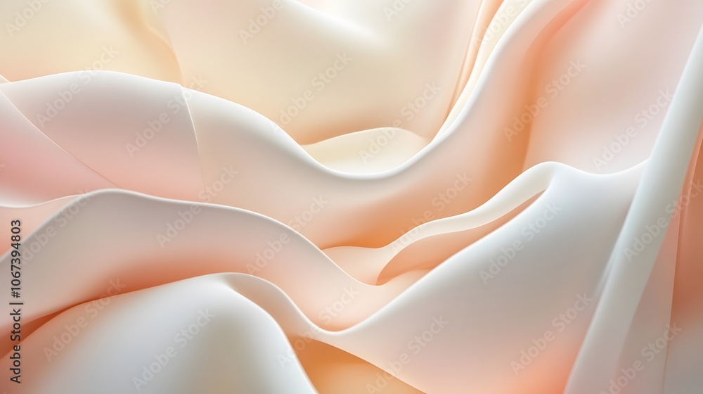 Poster Gentle abstract background with pastel tones and rounded patterns, adding a kind and welcoming touch, 4k resolution