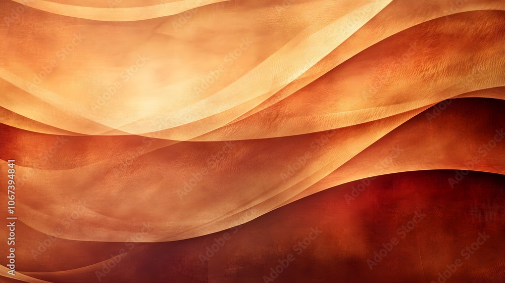 Poster friendly abstract background with layered warm colors and gentle lines, evoking a peaceful and appro