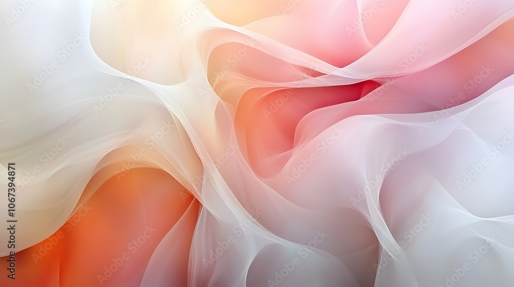 Poster friendly abstract background with layered warm colors and gentle lines, evoking a peaceful and appro