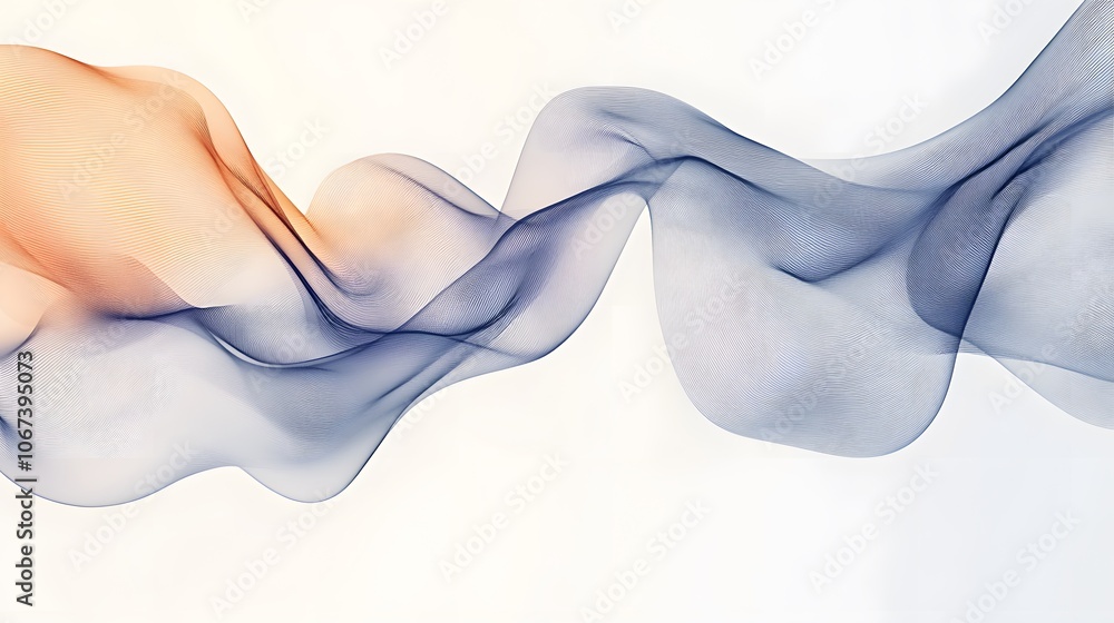 Poster gentle abstract background with flowing lines and soft colors, making the scene feel calm and approa