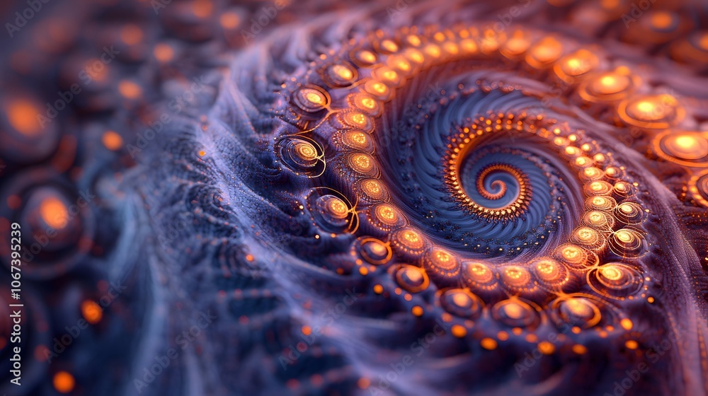 Aufkleber Visual representation of a machine learning algorithm as dynamic nodes forming spiral patterns, symbolizing data-driven innovation, 4k resolution