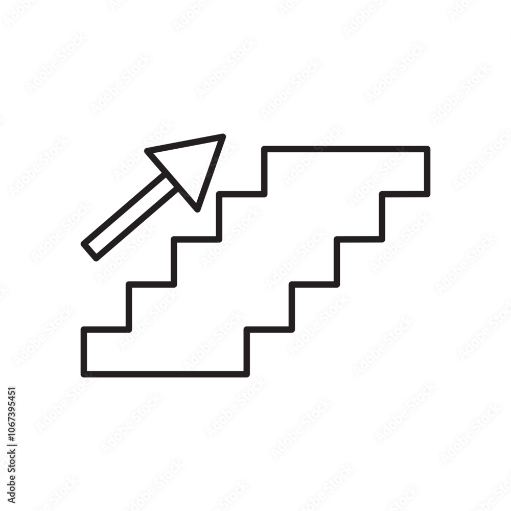 Aufkleber next steps icon simple black line style.