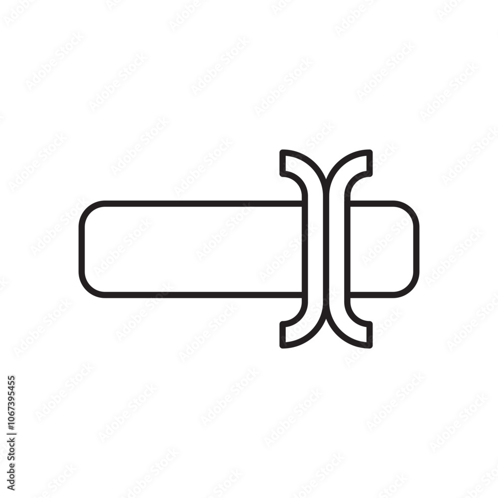 Poster Rename icon simple black line style.