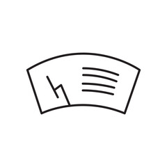 car windscreen icon simple black line style.