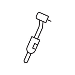 Dental drill icon simple black line style.