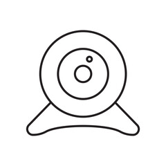 Web camera icon simple black line style.