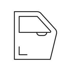 car door icon simple black line style.
