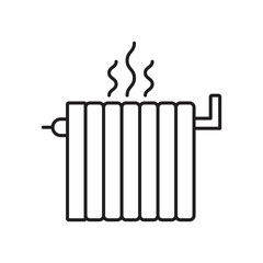 Radiator icon simple black line style.