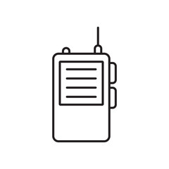 Walkie talkie icon simple black line style.