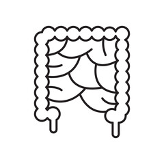 Gut icon simple black line style.