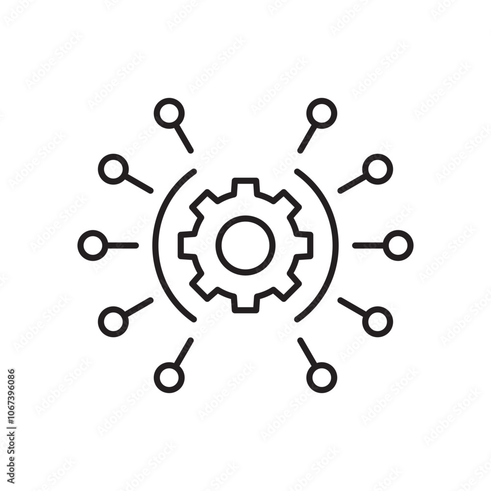 Poster Function icon simple black line style.